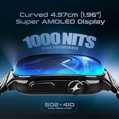 Fastrack Astor FS2 Pro Smart Watch, 1.96” AMOLED Display, 410 * 502 Pixel Resolution, Upto 5 Day Battery, IP68 (Black) - Rajputtrade