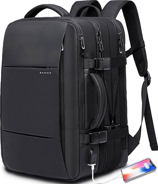 BANGE Travel Backpack,Flight Approved Carry On Backpack for International Travel Bag, Water Resistant Durable 17-inch Laptop Backpacks,Large Daypack Business Weekender Luggage Backpack for Men Women… - Rajputtrade