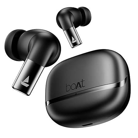 boAt Airdopes Ultra Pro (2025), 100Hrs Battery, Dual Pairing, Spatial Audio, App Support, Fast Charge, 4Mics ENx, v5.3 Bluetooth Earbuds,TWS Ear Buds Wireless Earphones with mic (Gunmetal Black) - Rajputtrade