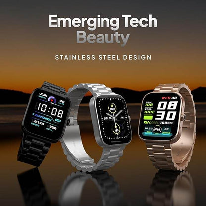 Fire-Boltt Encore Stainless Steel Smart Watch with 1.83” Full Touch Screen Display (Black) - Rajputtrade