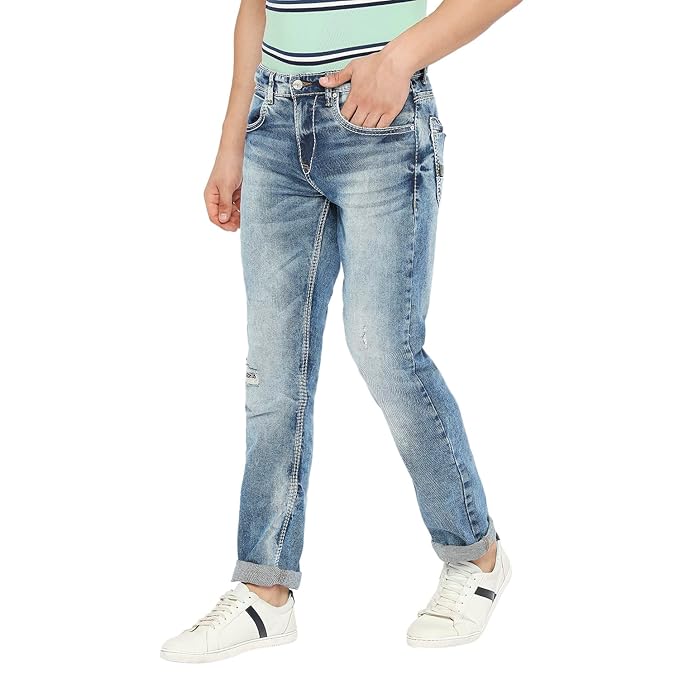 Men's Rover Regular Fit Mid-Rise Jeans (Size 34) - Rajputtrade
