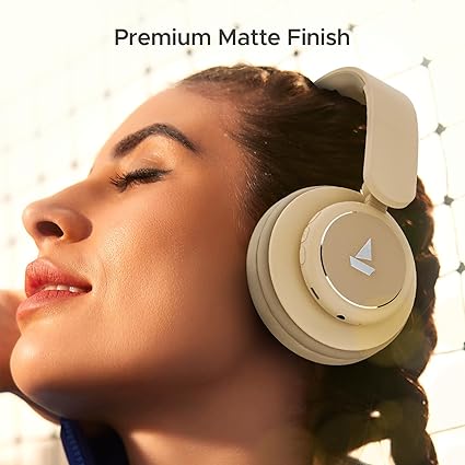 boAt Rockerz 450 Pro Bluetooth Wireless On Ear Headphones with Mic with 70 Hours Battery, 40Mm Drivers (Hazel Beige)