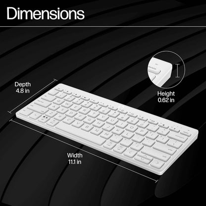 HP 350 Compact Multi-Device Bluetooth Keyboard; Spill Resistant; Swift Pair; OS Auto-Detection, LED Indicator, Battery Life Up to 24 Months, 3 Years Warranty - Rajputtrade