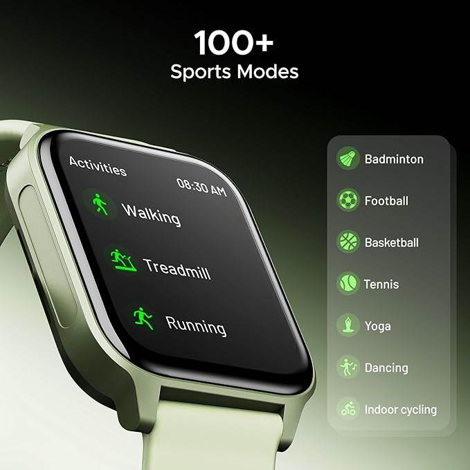 boAt Wave Call 2 Plus Smart Watch w/Bilingual Support (Hindi/English), 1.96”(4.97 cm) HD Display (Green) - Rajputtrade