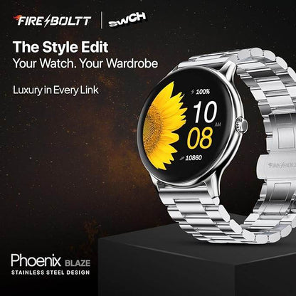 Fire-Boltt Newly Launched Phoenix Ultra Blaze Luxury Stainless Steel, Smart Watch , SpO2, Heart Rate Monitoring (Silver) - Rajputtrade