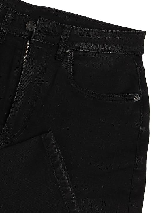 Women's Loose Jeans, Black (Size 36) - Rajputtrade