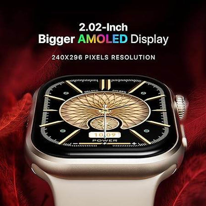 Fire-Boltt Brillia Smart Watch with 51.3mm (2.02 inch) AMOLED Display, Bluetooth Calling, SpO2 (Brillia, Beige) - Rajputtrade