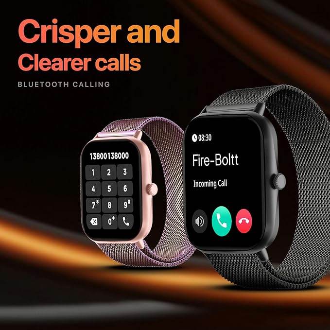 Fire-Boltt Ninja Call Pro Max Smart Watch 2.01 inch Display, Bluetooth Calling (Black SS) - Rajputtrade