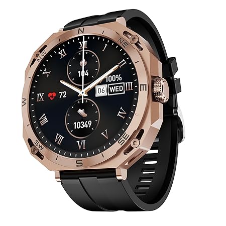 boAt Enigma Z20 Smart Watch w/ 1.51" (3.8 cm) HD Display, Luxurious Metal Body Design, IP68(Jet Black)