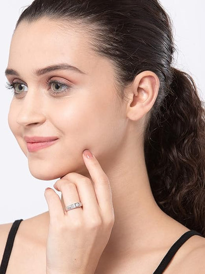 Pure Real 925 Sterling Silver Adjustable Ring Band | Multiple Design Options | Gift for Women and Girls - Rajputtrade