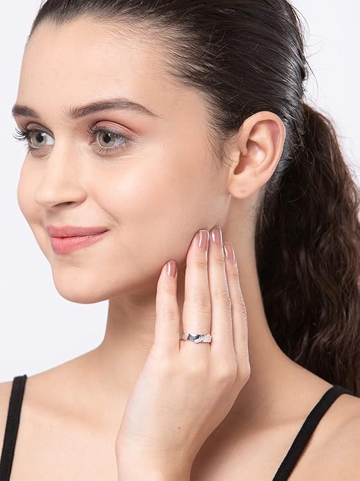 Pure Real 925 Sterling Silver Adjustable Ring Band | Multiple Design Options | Gift for Women and Girls - Rajputtrade