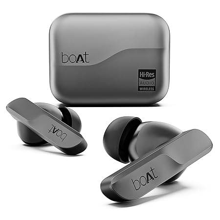 boAt Airdopes 800 HiDef, Hi-Res Audio LDAC, 4Mic ENx, App Support, ASAP Charge, IPX5, Low Latency, Dual Pairing, BTv5.3, Bluetooth TWS in Ear Earbuds Wireless Earphones (Graphite Grey) - Rajputtrade