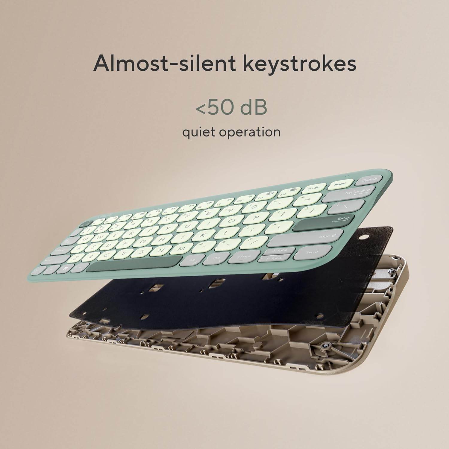 ASUS Marshmallow Kw100 Keyboard, Supports Up to 3 Devices, 1.6Mm Key Travel, Scissor Keys, Compact & Lightweight Keyboard, Bluetooth (Color - Green Tea Latte) - Rajputtrade