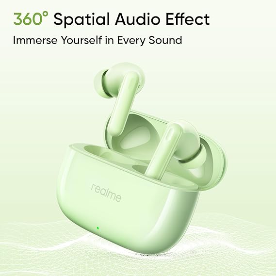 realme Buds N1 Truly Wireless in-Ear Earbuds with 46dB Hybrid ANC, Upto 40Hrs Battery and Fast Charging (Energizing Green) - Rajputtrade