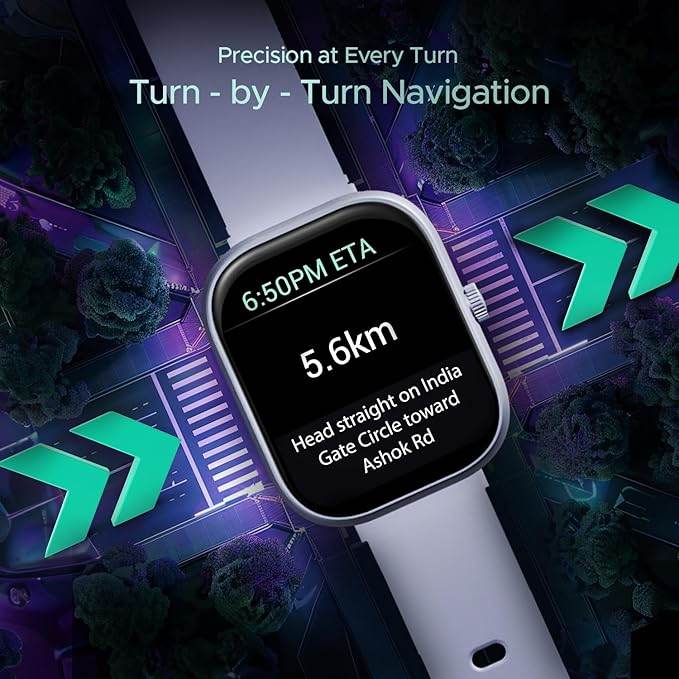 Boat Wave Sigma 3 w/Turn-by-Turn Navigation, 2.01" (5.1 cm) HD Display, Smart Watch for Men & Women(Sapphire Breeze) - Rajputtrade