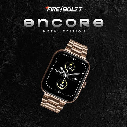 Fire-Boltt Encore Stainless Steel Smart Watch with 1.83” Full Touch Screen Display (Rose Gold) - Rajputtrade