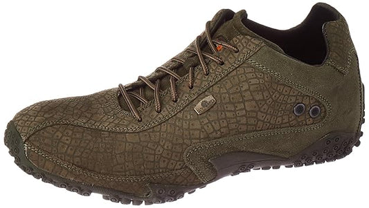 Woodland Men Lace Up Sneaker Shoes - OLIVE GREEN - Rajputtrade