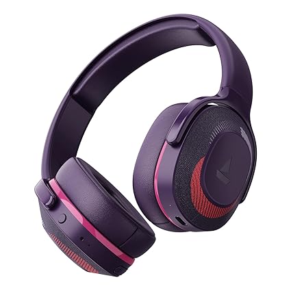 boAt Rockerz 425 Bluetooth Headphones Wireless On Ear Headphones Signature Sound, Enx Tech, ASAP Charge, 25H Playtime (Techno Purple)