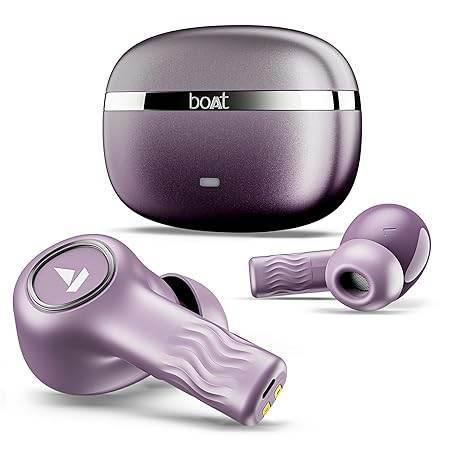 boAt Nirvana Ion ANC, Active Noise Cancellation(~32dB), 120Hrs Battery, App Support, Crystal Bionic Sound, 4Mics ENx, v5.3 Bluetooth Earbuds, TWS Ear Buds Wireless Earphones with mic (Rose Quartz) - Rajputtrade
