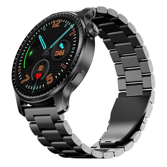 boAt New Launch Ultima Prime smartwatch with 1.43” AMOLED Display, Personalized Fitness Nudges (Steel Black) - Rajputtrade