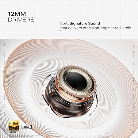 boAt Nirvana Zenith Pro (2025), 50dB Hybrid Adaptive ANC, Spatial Audio, Hi-Res Audio LDAC, 6Mics AI-ENx, 80 Hrs Battery, Bluetooth Earbuds, TWS Ear Buds Wireless Earphones with mic (Velvet Grey)