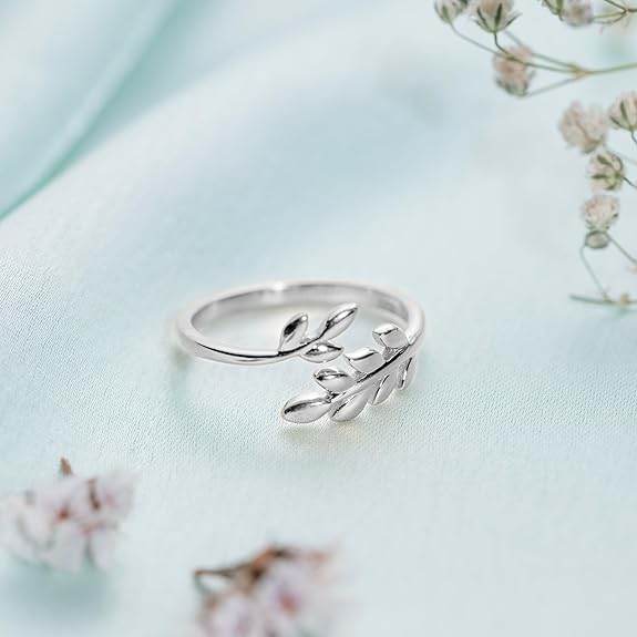 925 Sterling Silver Leafy Beauty Womens Leaf Ring | Gift for Women and Girls - Rajputtrade