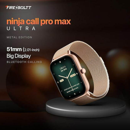 Fire-Boltt Ninja Call Pro Max Smart Watch 2.01 inch Display, Bluetooth Calling (Rainbow) - Rajputtrade