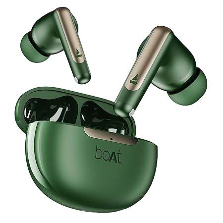 boAt Airdopes 141 Elite ANC (2025), ANC(~35dB), 4Mics ENx Tech, 42 Hrs Battery, Fast Charge, Low Latency, IPX5, Bluetooth Earbuds, TWS Ear Buds Wireless Earphones with mic(Green) - Rajputtrade