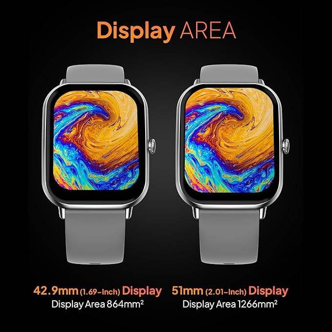 Fire-Boltt Ninja Call Pro Max Smart Watch 2.01 inch Display, Bluetooth Calling (Grey) - Rajputtrade