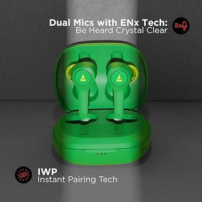 boAt Airdopes 451v2 Bluetooth Truly Wireless in Ear Earbuds with Mic(Viper Green) - Rajputtrade