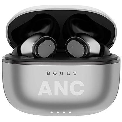 Boult Audio Z40 Ultra Truly Wireless in Ear Earbuds with 32dB Active Noise Cancellation, 100H Playtime (Silver) - Rajputtrade