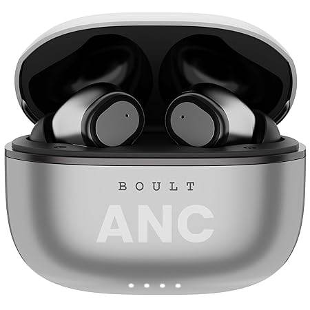 Boult Audio Z40 Ultra Truly Wireless in Ear Earbuds with 32dB Active Noise Cancellation, 100H Playtime (Silver) - Rajputtrade