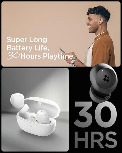 Spigen Audio Newly Launched SA-TW P10 True Wireless in Ear Earbuds with 30H Playtime, Upto 40dB 4 Multi-Mode ANC Pro (2 Color Options)