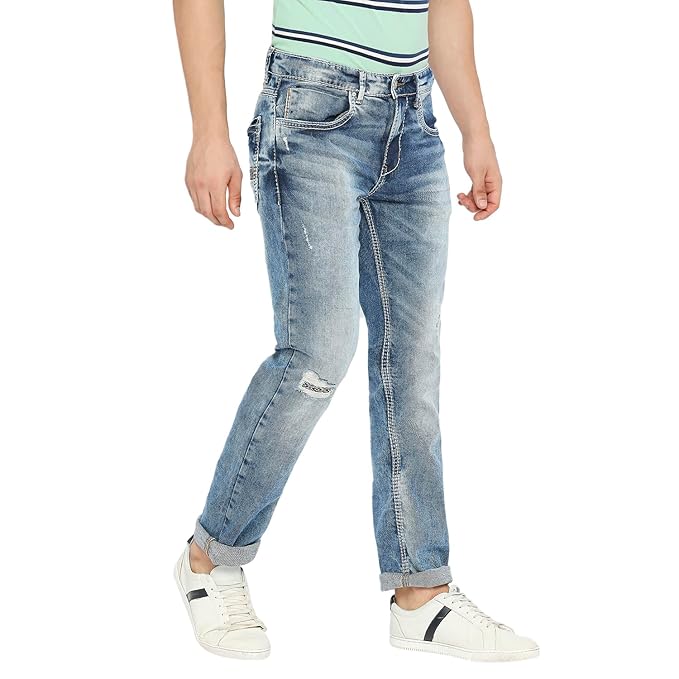 Men's Rover Regular Fit Mid-Rise Jeans (Size 34) - Rajputtrade