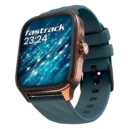 Fastrack New Astor FS1 PRO Smart Watch, Large Super AMOLED Display (1.97") AOD, Smartwatch Faces, IP68 (Teal) - Rajputtrade