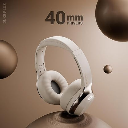 ZEBRONICS Duke Plus, Wireless Over Ear Headphone with ANC, ENC, Upto 70* Hours Backup (Black) - Rajputtrade