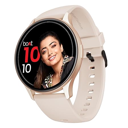 boAt Lunar Peak w/ 1.45" (3.6 cm) AMOLED Display, Advanced BT Calling, Smart Watch for Men & Women(Rose Gold)