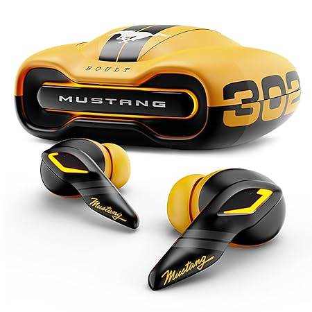 Boult X Mustang Newly Launched Torq TWS Earbuds with 60H Playtime, App Support, 4 Mics ENC, 45ms Low Latency (Yellow) - Rajputtrade