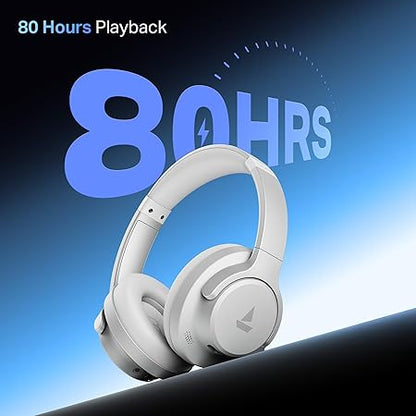 boAt Rockerz 512 ANC,(~40dB) Hybrid ANC, 80H Battery, 40mm Drivers, 40ms Low Latency, ENx Tech,Stream Ad Free Music via App Support, Bluetooth Headphones (3 color options)