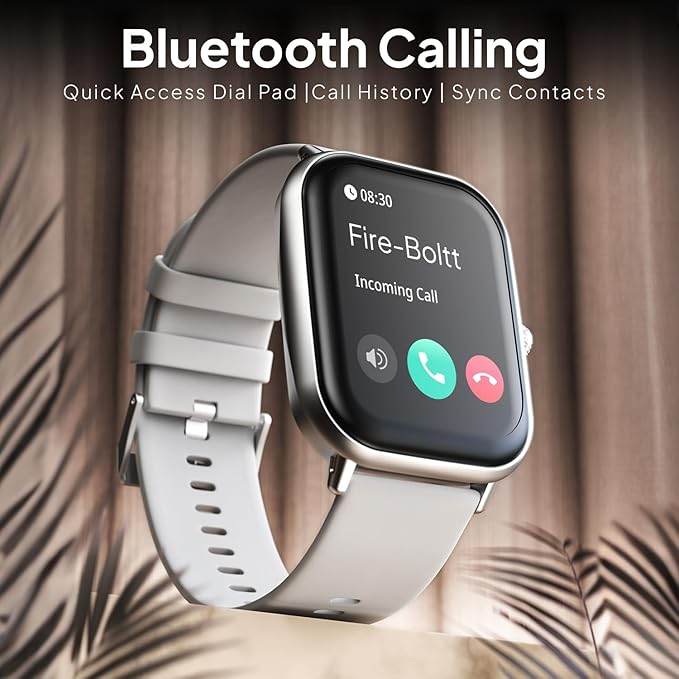 Fire-Boltt Ninja Call Pro Max Smart Watch 2.01 inch Display, Bluetooth Calling (Grey) - Rajputtrade