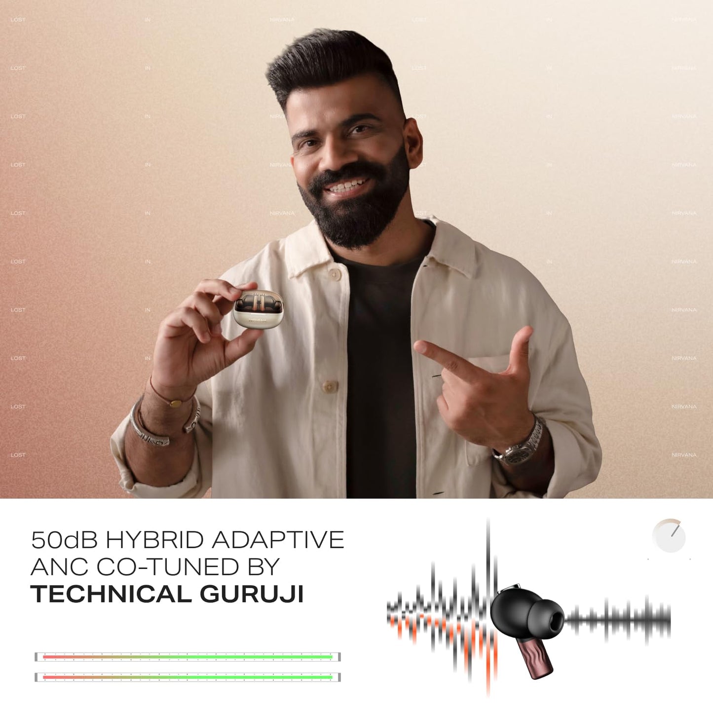 boAt Nirvana Zenith Pro (2025), 50dB Hybrid Adaptive ANC, Spatial Audio, Hi-Res Audio LDAC, 6Mics AI-ENx, 80 Hrs Battery, Bluetooth Earbuds, TWS Ear Buds Wireless Earphones with mic (Crimson Red)