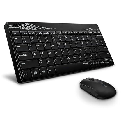 Rapoo 8000 Wireless Keyboard and Mouse Combo (Black) - Rajputtrade