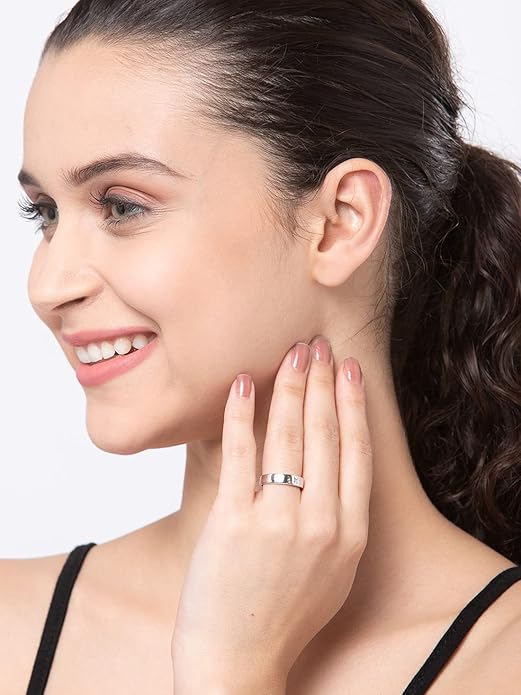 Pure Real 925 Sterling Silver Adjustable Ring Band | Multiple Design Options | Gift for Women and Girls - Rajputtrade