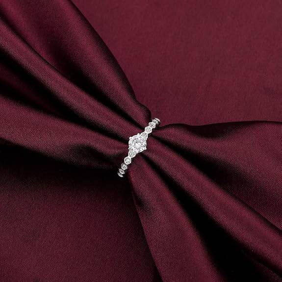 925 Silver Charm Ring, Adjustable | Gifts for Girlfriend,Pendant to Gift Women & Girls | - Rajputtrade
