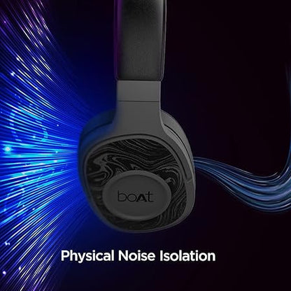 boAt Rockerz 550/Rockerz 558 Over Ear Bluetooth Headphones with Upto 20 Hours Playback, 50MM Drivers (Black)