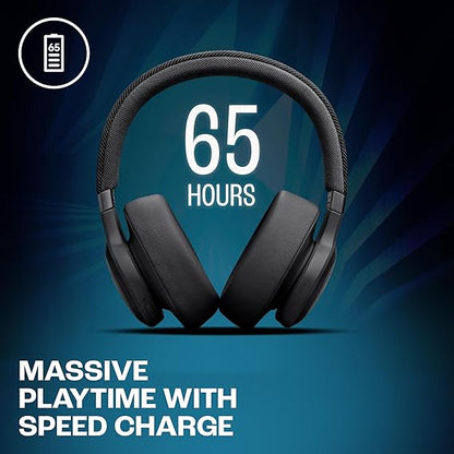 JBL Live 770NC True Adaptive Noise Cancellation Headphones, Wireless Over Ear, Spatial Sound, 65Hrs Playtime, Speed Charge (2 color options)