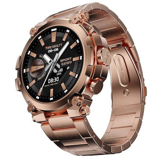 Fire-Boltt Dominian 36.3mm (1.43 inch) AMOLED Display, IP67, Weather Updates (Rose Gold) - Rajputtrade