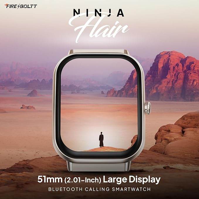 Fire-Boltt Newly Launched Ninja Call Pro Max Flair Smart Watch 2.01 inch Display (Starlight) - Rajputtrade