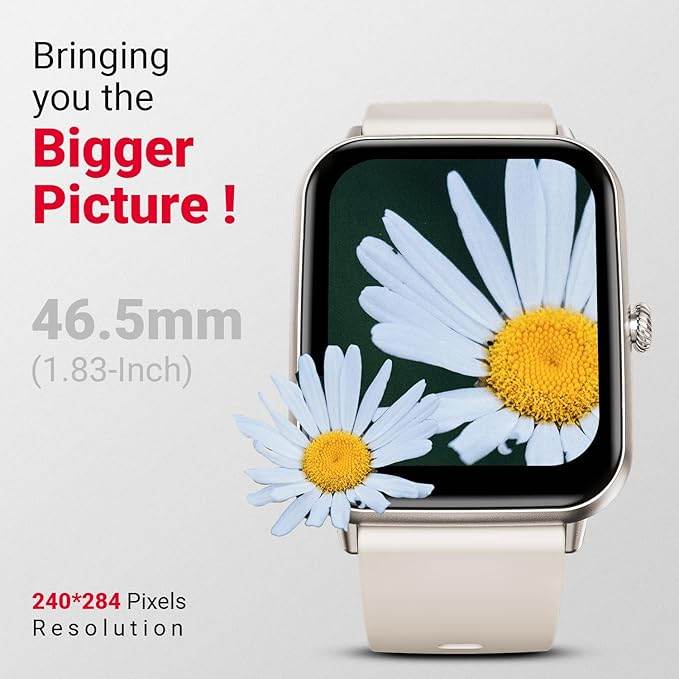 Fire-Boltt Ninja Call Pro Plus Fusion Smart Watch 1.83 inch with Bluetooth Calling (Starlight) - Rajputtrade