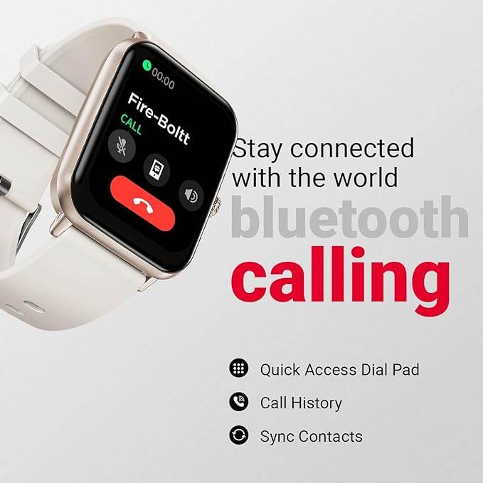 Fire-Boltt Ninja Call Pro Plus Fusion Smart Watch 1.83 inch with Bluetooth Calling (Starlight) - Rajputtrade
